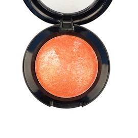 Mallofusa Single Shade Baked Eye Shadow Powder Palette Glitter Makeup Kit in Shimmer 15 Metallic Colors (Pumpkin Orange) 8g/0.28oz