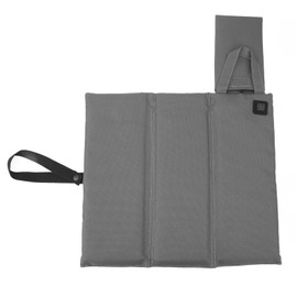 Portable Heated Seat Cushion Outdoor Foldable USB Powered Chair Pad Adjustable Temperature for Stadium Camping Fishing Dark Gray