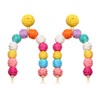 NLCAC Rattan Earrings for Women Beaded Rattan Ball Arch Drop