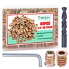 Twidec/80PCS 1/4"-20 Threaded Inserts for Wood Furniture Screw-in Nut Wood