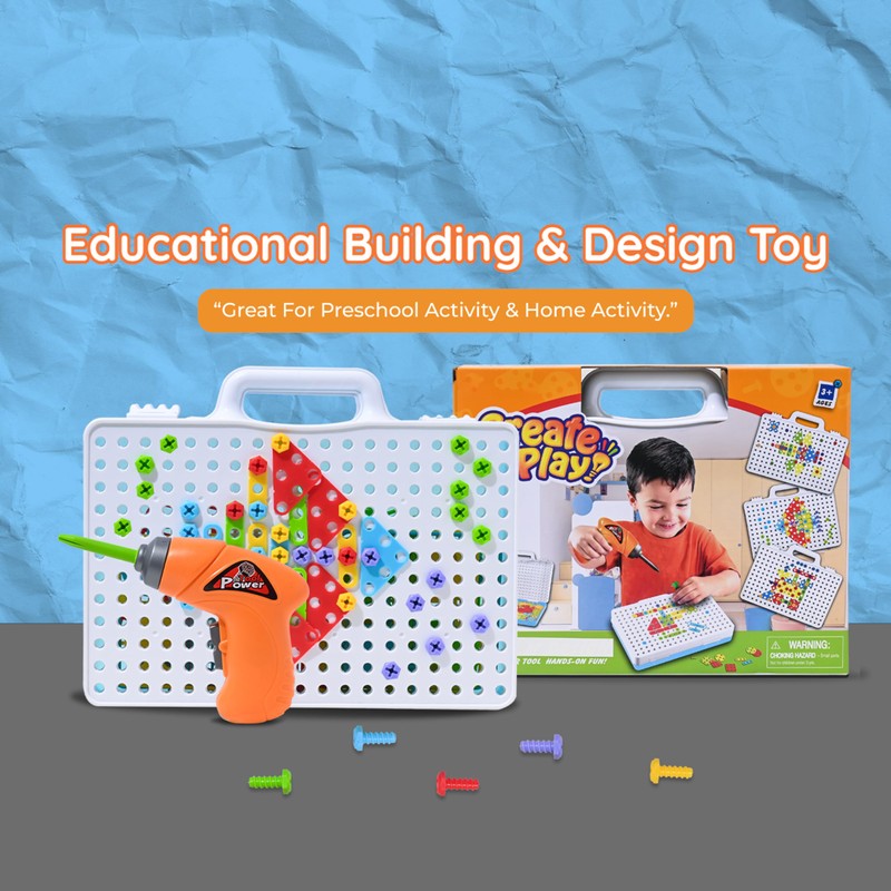 Drill & Build Toy STEM Set Creative Educational with Real
