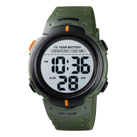 Reloj Pulsera Digita Skmei 1560 10atm Reloj De Buceo Nadar Correa Verde