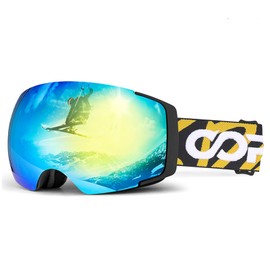 COPOZZ Ski Goggles Snowboard Goggles Men Women, M1 Magnetic Lens Snowboard Snow Goggle, OTG Anti-Fog Skiing Goggles