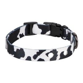 Rhea Rose 1 Inch Replacement Collar Strap Shock Collar with 2 Holes, Compatible with Nearly All Brands and Models of Underground Electric Dog Fences and Training Collars, Cow Print Pattern