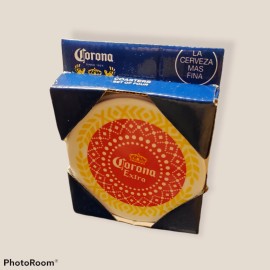Corona Extra Assorted Acrylic Coaster Set of 4 Multicolor Bar Decor Beer Cerveza