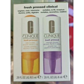 Clinique Fresh Pressed Clinical Daily + Overnight Boosters Pure Vitamin C +A NIB