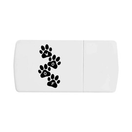 'Dog Prints' Pill Box with Tablet Splitter (PI00003233)