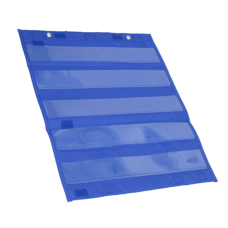Magnetic Pocket Chart, Classroom Hanging Pocket Chart, 5 Rows Transparent