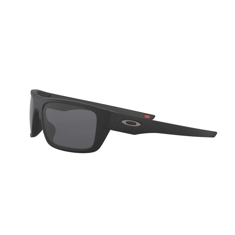 Oakley Men's OO9367 Drop Point Rectangular Sunglasses, Matte Black/Grey, 61