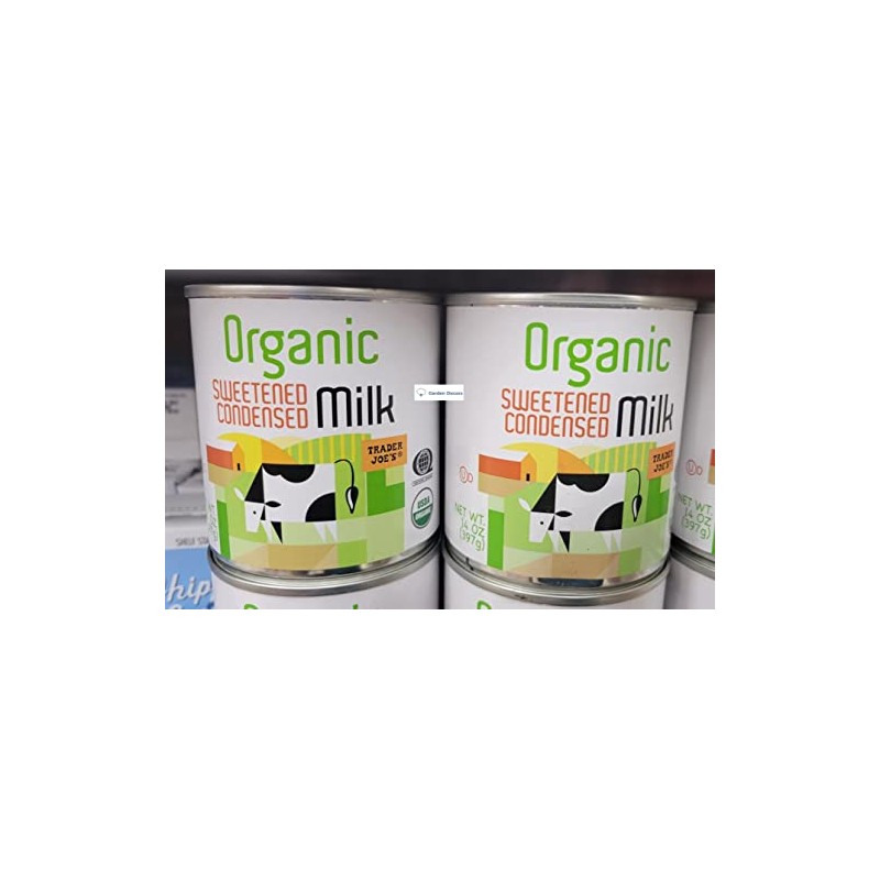 Trader Joe's Organic Sweetened Condensend Milk 14oz 397g (Two Cans)