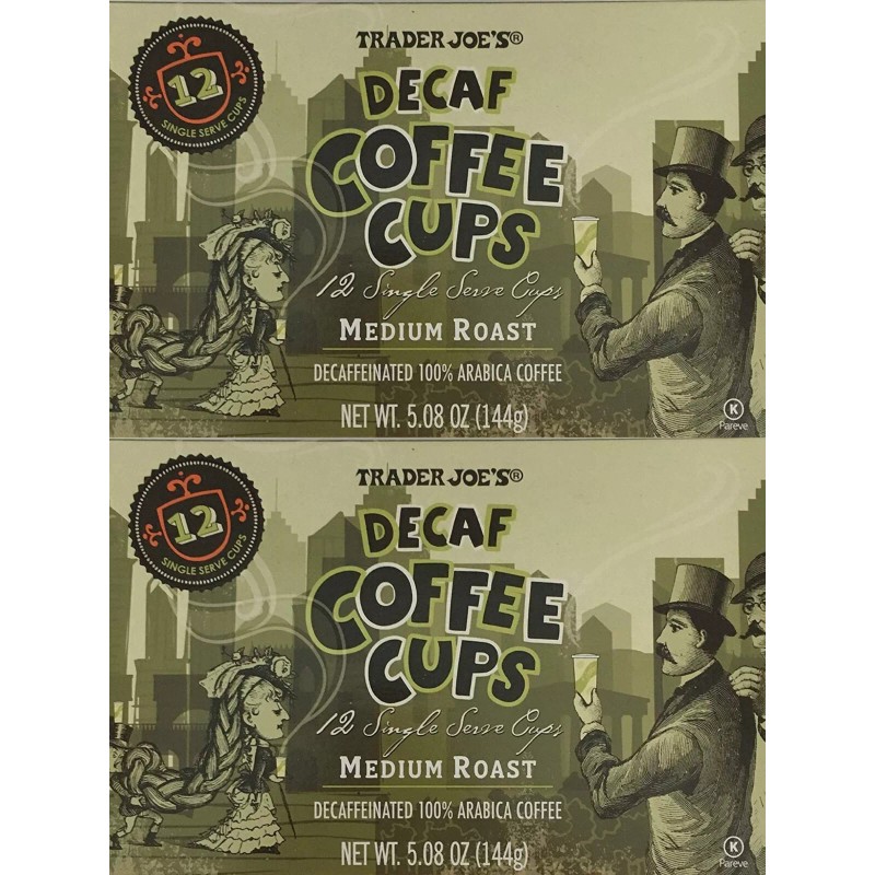 Trader Joe's 2 Packs Trader Joe's Decaf Coffee Cup Medium