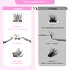 CALAILIS Individual Eyelashes, 132 Pieces, DIY Cluster Eyelashes, D Curl,