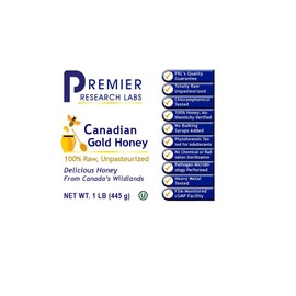 Premier Canadian Gold Honey, Legendary Honey from Canada’s Wildlands, Unfiltered, Unpasteurized, Delicious, Totally Raw Honey, 1 lb (445 g)