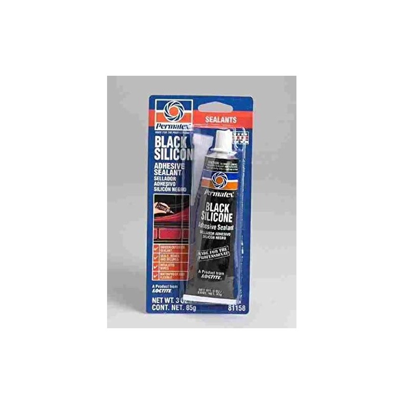 Permatex 81158 3 Oz Black Silicone Adhesive Sealant