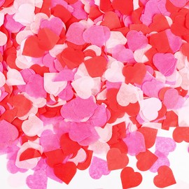 CCINEE 6000pcs Heart Paper Confetti,Valenitine's Dday Heart Tissue Paper Confetti for Valentine's Day Wedding Baby Shower Party Decoration