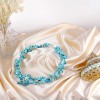 AeraVida Beautiful in Blue Turquoise, Beads, & Shell Floral Inspired