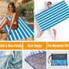 BonGu Beach Towel Oversized Stripe 180x90cm, Quick Dry Sand Free