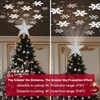 Christmas Tree Topper Lighted with Projector Christmas Star Tree Topper