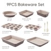 CAROTE 9-Piece Nonstick Stackable Baking Pans Set - Bakeware Sets
