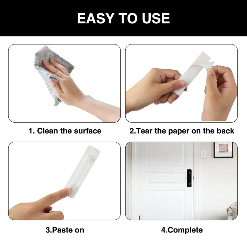 OQXEJPHFN 6 Pcs Adhesive Handles for Cabinets Peel and Stick,