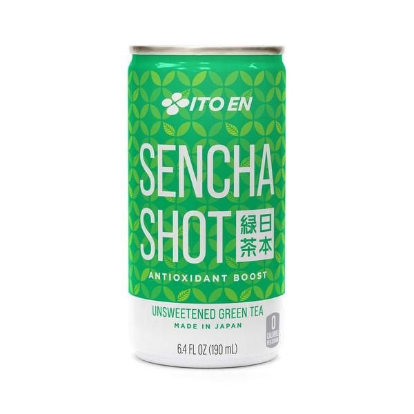 Ito En Sencha Shot, Japanese Green Tea, 6.4 Ounce (Pack of 30), Unsweetened, Zero Calories
