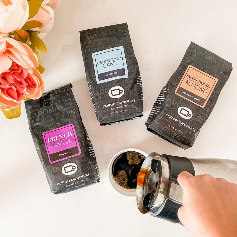 Dark Chocolate Almond Flavored Coffee, Specialty Arabica Coffee, Medium Roast,