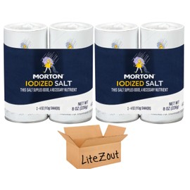 Morton Iodized Salt Shakers - 2 CT X2..4 total, by Litezout and packed in a Litezout box