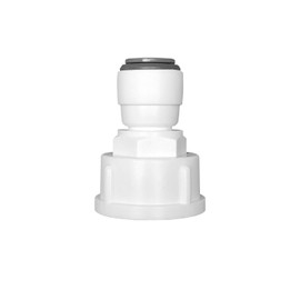 Qrity 1 Piece Water Quick Coupling Fitting, 3/8 Inch RO Water Straight Pipe Fitting to 3/4 Inch Female, Double Seal, Quick Connection for Water Filter