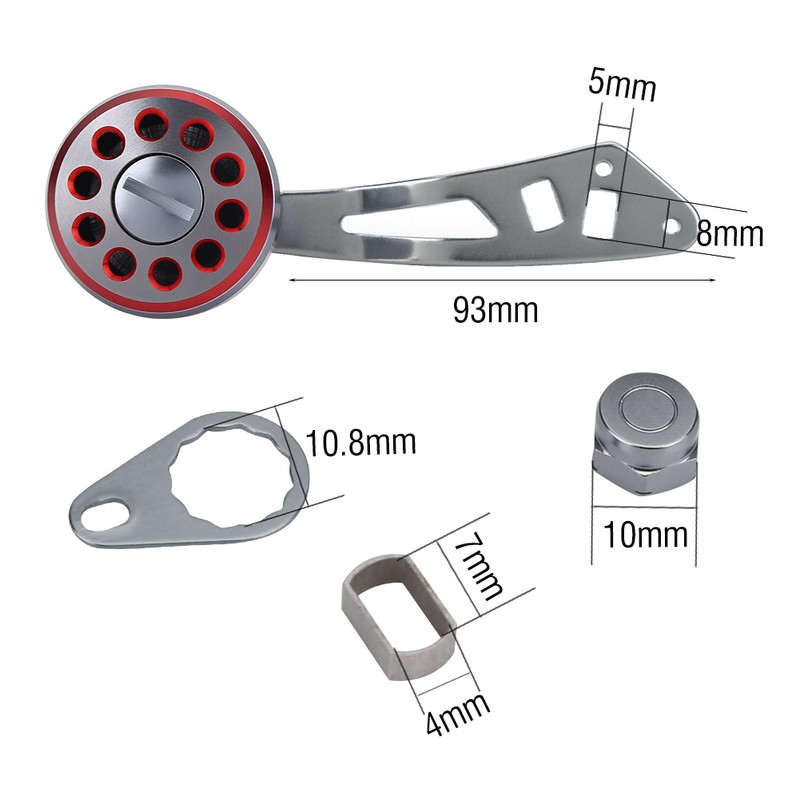 1Pc Durable Metal Handle Part Accessory for Abu Round Baitcast