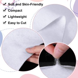 Vincreem 2 Rolls 12"x 10yd Cotton Blend Batting Cotton Batting Roll Sewing Supplies Quilting Supplies Fusible Interfacing for Needle Punched Quilt, DIY Project, Fabric Sewing Crafts (White)