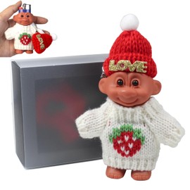 HUMWE Troll Dolls Lighter Case Holder Sleeve for Bic Regular Size Lighters Cover with Link Chain Additional Random Style Sweater (Withe)