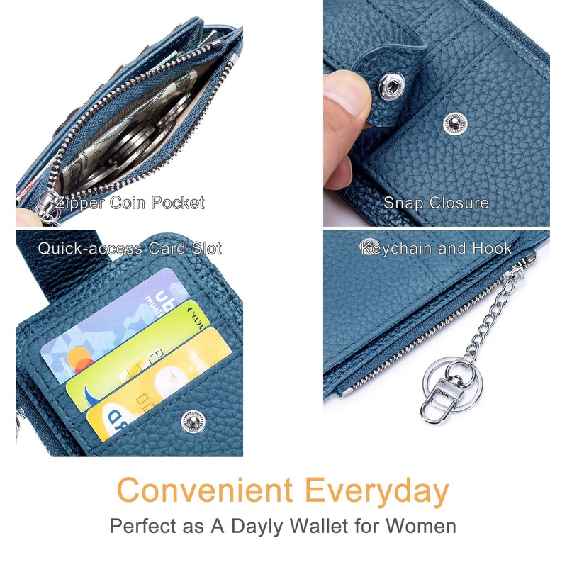 LnxLtw Small Wallet for Women – Mini Leather Card Holder