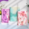 3pcs Mármol Cuaderno Espiral Gsm Notas Pasta 160 Páginas Rayadas