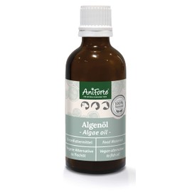 AniForte Algenöl für Pferde, Hunde & Katzen 50 ml – Hochkonzentriertes, veganes Omega-3 Öl aus Algen unterstützt Gelenke, Stoffwechsel, Fell & Haut