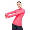 Women's Long Sleeve Running Shirts with Thumb Hole Mock Neck