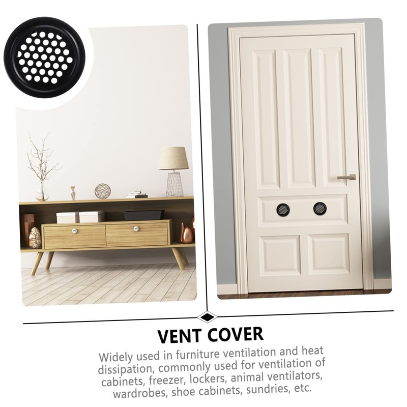 Gatuida 20 Pcs Stainless Steel Louvered Vent Covers Round Air