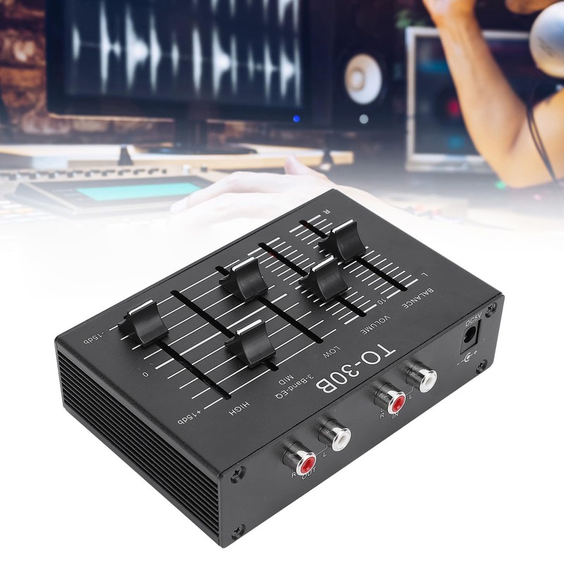 Stereo EQ Equalizer,3 Band Sound Channel Equalizer with Balance Volume