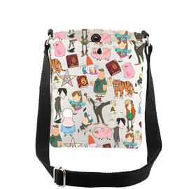 AKTAP Gravit-Falls Character Crossbody Bags Falls Journal Inspired Adjustable Shoulder Bag for Bill Ciph-r Fans Anime Gifts (CB, Gravit-Falls Character CB-HT)