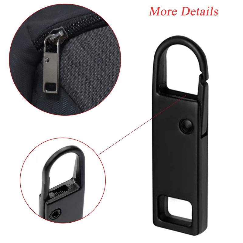 Urmspst Zipper Pull Replacement (Upgraded), 16 Pcs Detachable Zipper Pull