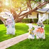 Arosche Extra Large Easter Decorations Outdoor Easter Bunny Yard Signs