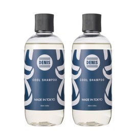 DENIS SS COOL SHAMPOO 7.8 fl oz (290 ml) Set of 2 [Cool Feeling Exceeds Imagination/Scalp Care] Made in Tokyo Dennis S Shampoo No Conditioner Needed ◇ Convenient One-Touch Cap [GYM SURF Travel] Sauna Hat Shampoo (SS Cool (Set of 2)