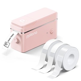 Portable Mini Sticker Printer, Polono P31S Wireless Mini Sticker Printer with Tape, for Study Notes, Barcode,Memos, Fillers, Mother‘s Day Gift:_Blue Printer+ 3 Roll