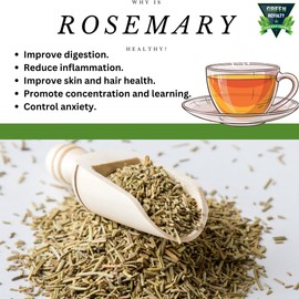 Premium Loose Rosemary Tea - Natural Infusions Romero 4oz (Makes Up to 30 Cups) - Fresh & Aromatic Herbal Tea for a Delightful Tea Experience