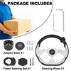 Boat Steering Wheel 3-Spoke D Shape with Steering Wheel Knob-Sliver