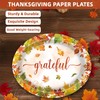 UROINEPA 50Pcs Thanksgiving Plates,12x10 Oval Fall Paper Plates Large Disposable