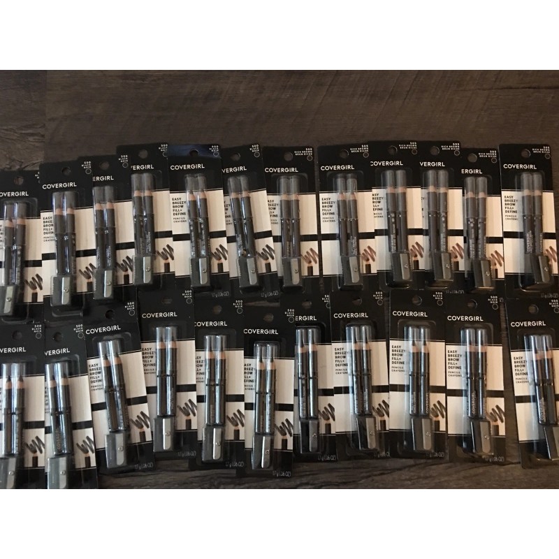 COVERGIRL Easy Breezy Brow Pencils, with 2 Pencils (500 Black)