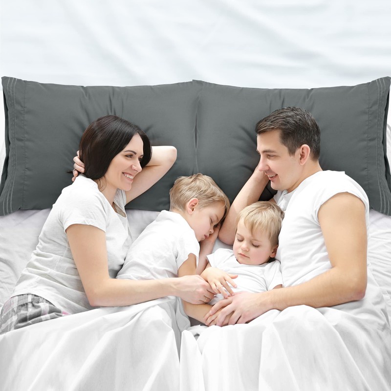 PiccoCasa Brushed Microfiber Pillowcases 2 Pack Soft Breathable Pillow Covers
