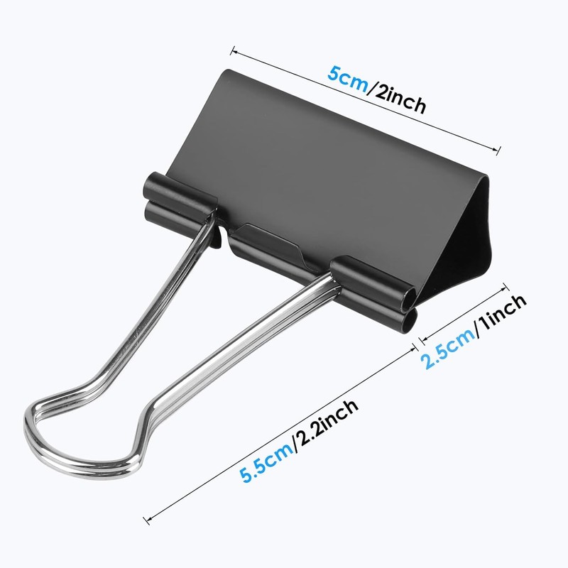 Ufmarine Extra Large Binder Clips 2 Inch, 10 Pcs Big