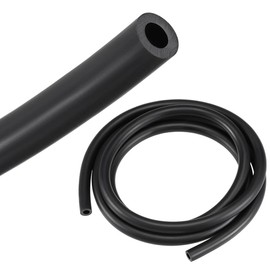 HOOWDAMY Lubricant Hose Rubber Water Hose Tube Black Inner Diameter 0.3 inch (7 mm) Outer Diameter 0.4 inch (10 mm), Total Length 3.2 ft (1 m)
