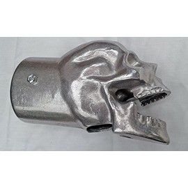 Unpolished Skull Exhaust Tip - 4", 3.5", 3", 2.5", 2.25" or 2" (3.5 Inch)